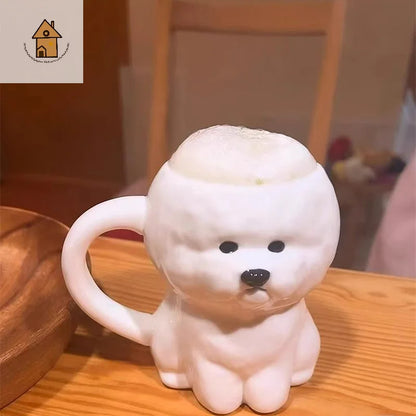 Creative Cute Little Dog Cerc Mugs Office Water Drinking Cups Coffee Cups Birthday Gifts Couple Cups Home Daily Use