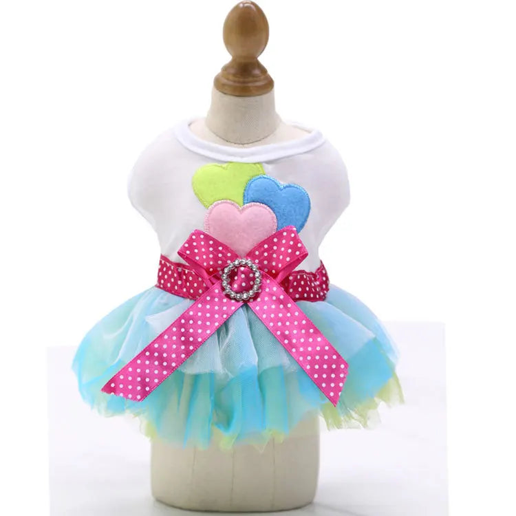Pet Dress Dog Skirt Eye-catching Breathable Cotton Pretty Bow Knot for Summer Dog Clothes Dresses for Dogs