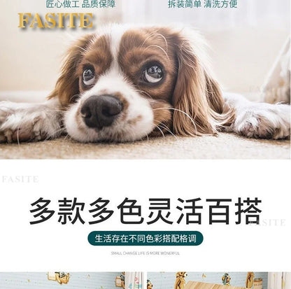 the RED BARN DOGHOUSE - Top Cover Doghouse, Outside Easy Installed Winter Gate Door Window External Entrance Nest, Home Pets Products