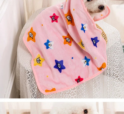 Soft Fluffy Pet Blanket Winter Warm Dog Blanket Cute Pet Bed Sheet Warm and Comfortable Cat and Dog Cushion Blanket Pet Supplies