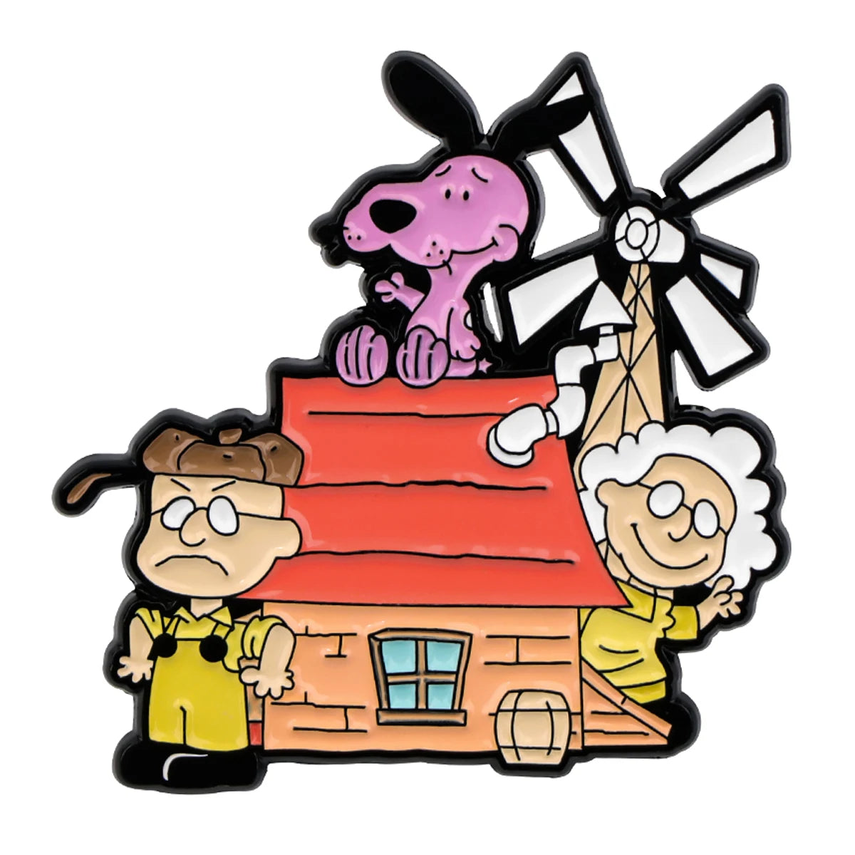 Cowardly Hero Dogs Enamel Pins Anime Figures Badges Metal Lapel Brooch For Backpacks Brooches Fashion Jewelry Accessories Gifts