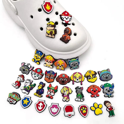 31Pcs/Set Paw Patrol Series Shoe Charms for Cave Shoes Decorations Accessories for Sandals Decorate Boy Girls Birthday Gifts