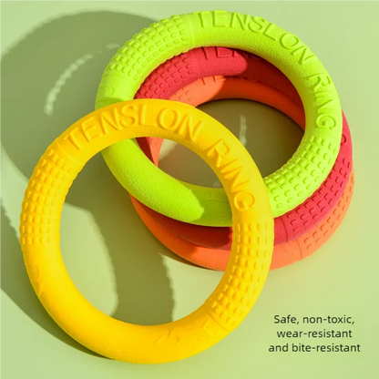 Dog Ring Toys Indestructible Chewing Flying Floating Training Tools Fetch for Small Medium Large Dogs Throwing Catching Flying