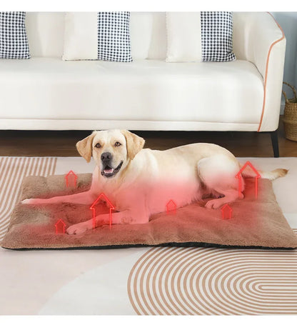 Dog Bed Short Plush Pet Heated Sleeping Mat Cats And Dogs Cute Pet Mat Blanket Thickened Sleeping Mat Small Large Dog Pet Suppli
