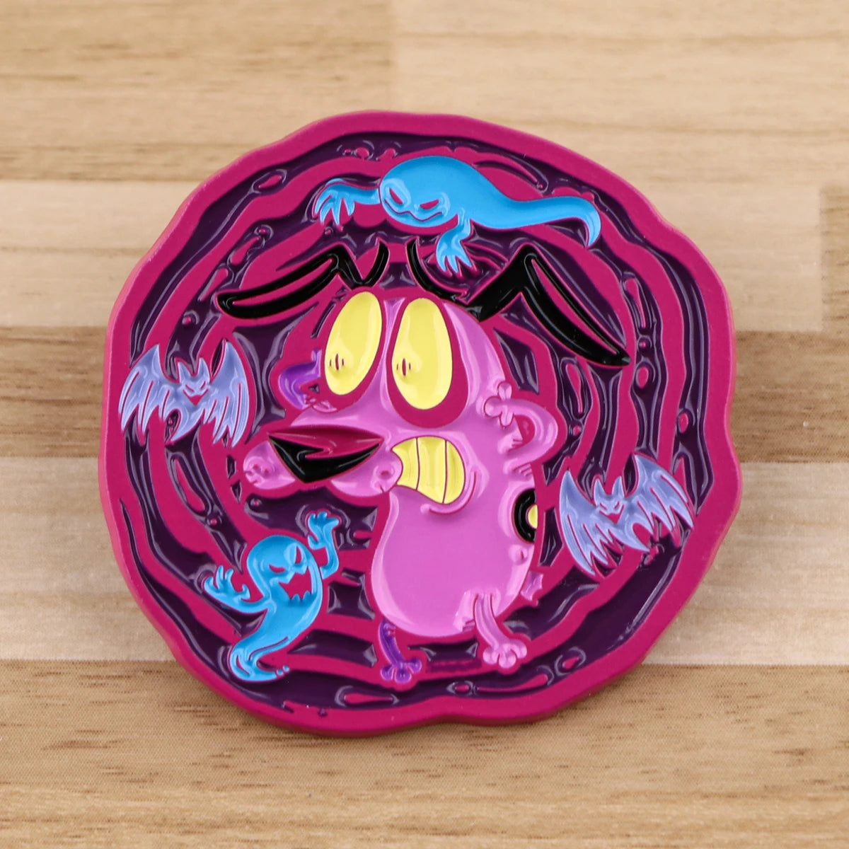 Cowardly Hero Dogs Enamel Pins Anime Figures Badges Metal Lapel Brooch For Backpacks Brooches Fashion Jewelry Accessories Gifts