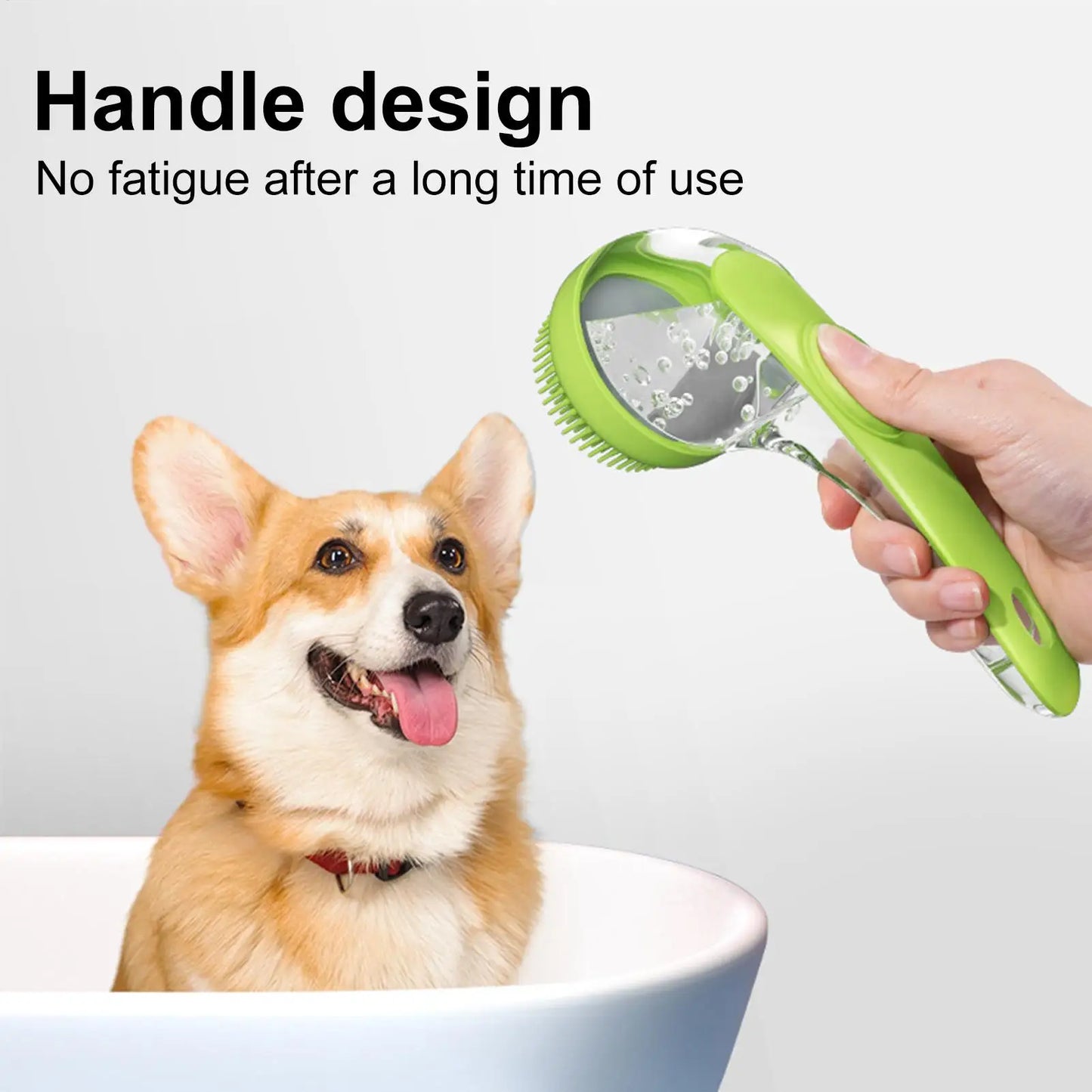 the BATHBREEZE MASSAGE BRUSH - Pet Bath Brush, Bathing Brush for Dog, Bath Gentle Scrub Massager with Soap Dispenser, Portable Washer Tool for Shower Massage