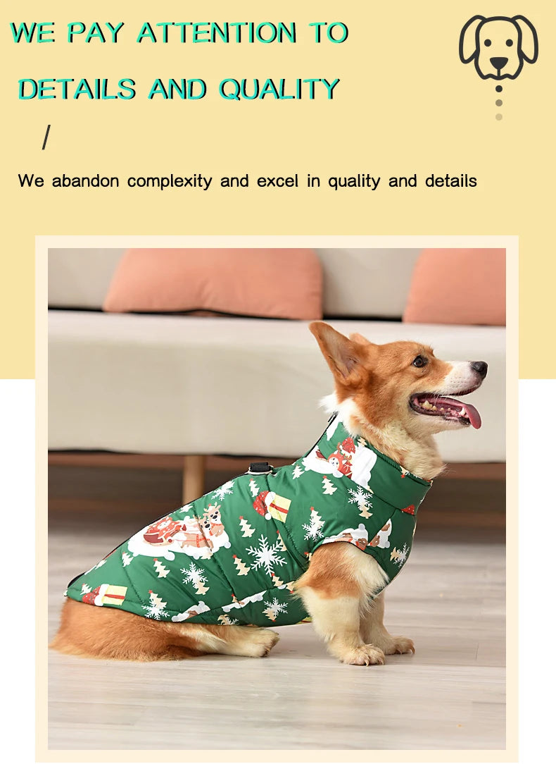 the FROSTCORE DOWN DOG JACKET - Warm Dog Down Jacket, Winter Thickened Dog Clothes, Waterproof Dog Jacket, Medium and Large Dog Clothing, Welsh Corgi Clothing