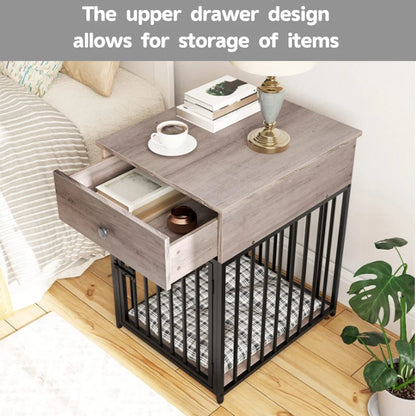 New Age Dog Crate Decorative Metal Kennels Large Dog Cages With Drawer Furniture Dog Wooden Houses