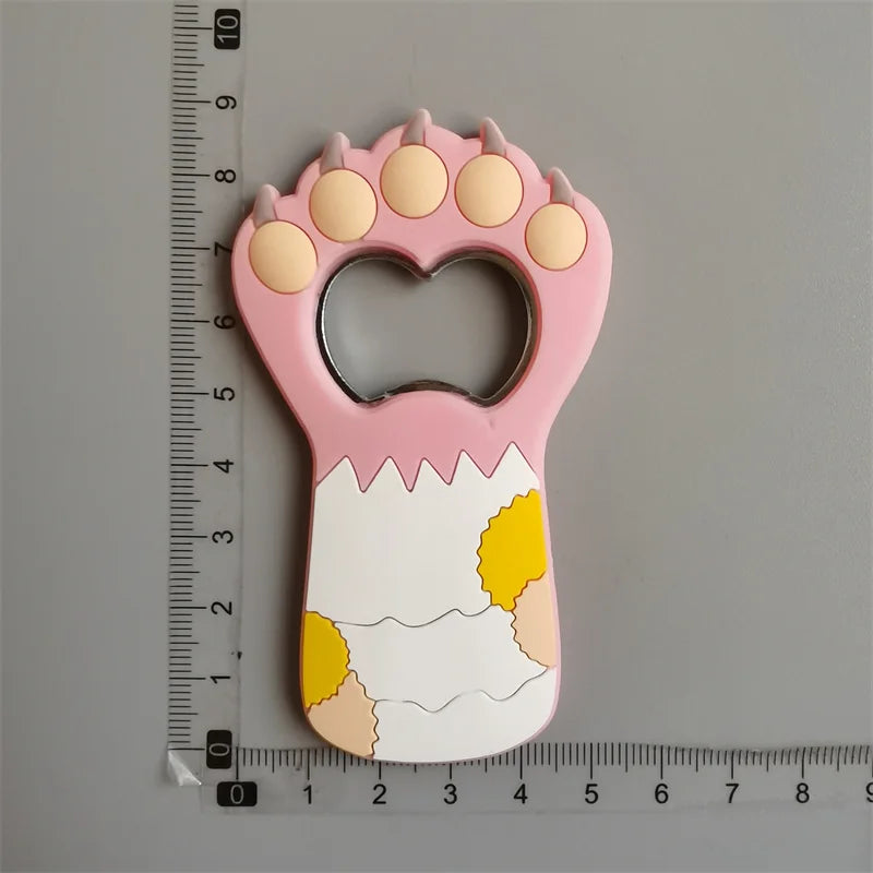 Cartoon Cute Animal Paw Wine Bottle Opener Beer Bottle Opener Cat Magnet Refrigerator Sticker Dog Fridge Magnet Beer Opener
