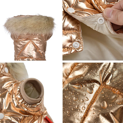 Winter Warm Dog Overalls Waterproof Removable Hooded Jacket Puppy Chihuahua Jumpsuits French Bulldog Coat Pet Clothing Costume