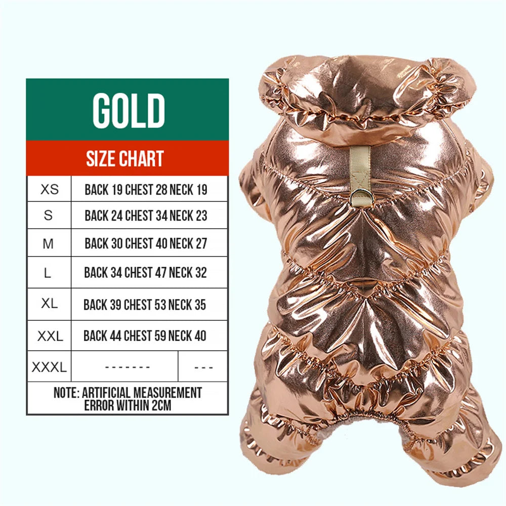 Waterproof Pet Jumpsuits Winter Fleece Dog Clothes Coat with D-ring for Small Dogs Yorkshire Bichon Puppy Clothing ropa perro