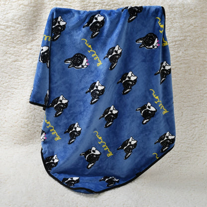 Dog Bed Mat for Small Medium Dogs Cats Autumn Winter Cozy Fleece Puppy Print Blanket Bulldog French Chihuahua Pet Accessories