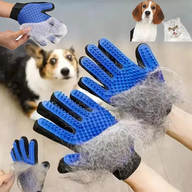 Pet Hair Remover Shower Gloves Puppy Cats Bath Brush Cleaning Silicone Comb Glove Massage Grooming Dogs Supplies