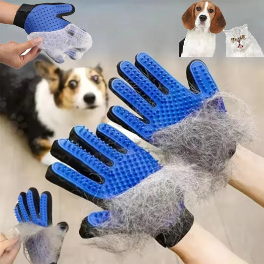 Pet Hair Remover Shower Gloves Puppy Cats Bath Brush Cleaning Silicone Comb Glove Massage Grooming Dogs Supplies