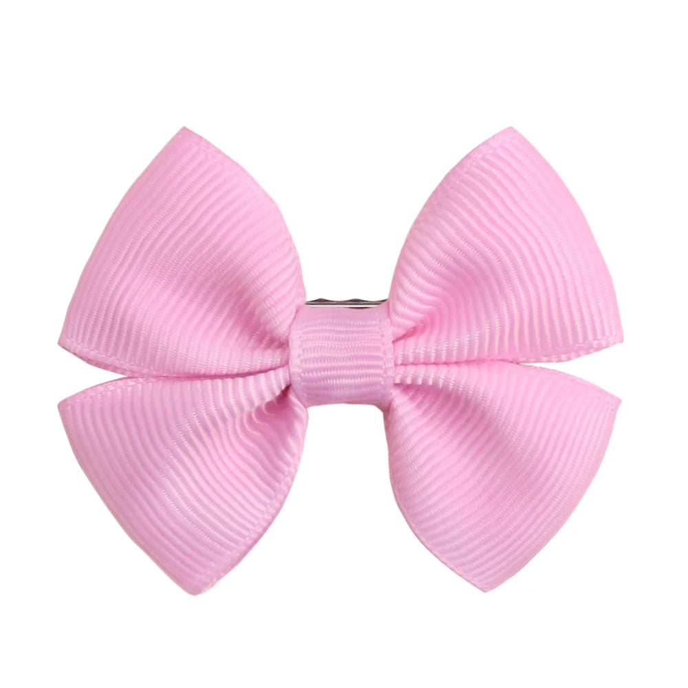 2PCS Solid Dog Bows Dog Hair Clips Pet Bowknot Doggly Hair Grooming Products For Puppy Kitten Dog Hair Barrette Pet Accessories