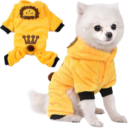 the ANIMAL FARM - Pet Dog Clothes, Soft Warm Fleece Dog Jumpsuits, Pet Clothing for Small Dogs/Puppy/Cats Clothes, Chihuahua Yorkshire Costume Coat