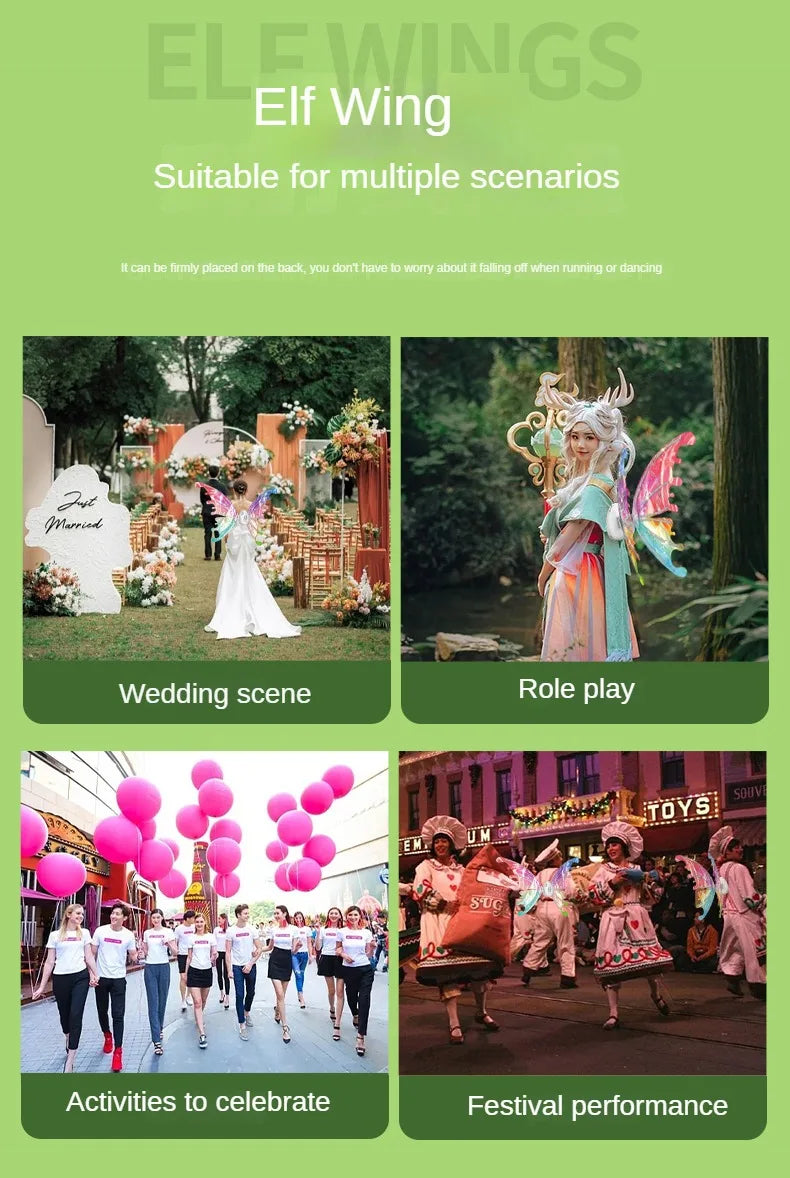 the GLOW WINGS - Dog Butterfly Wings, Pet Glowing Wings, Puppy Summer Clothes, Decorative Samoyed/Husky Medium Dogs