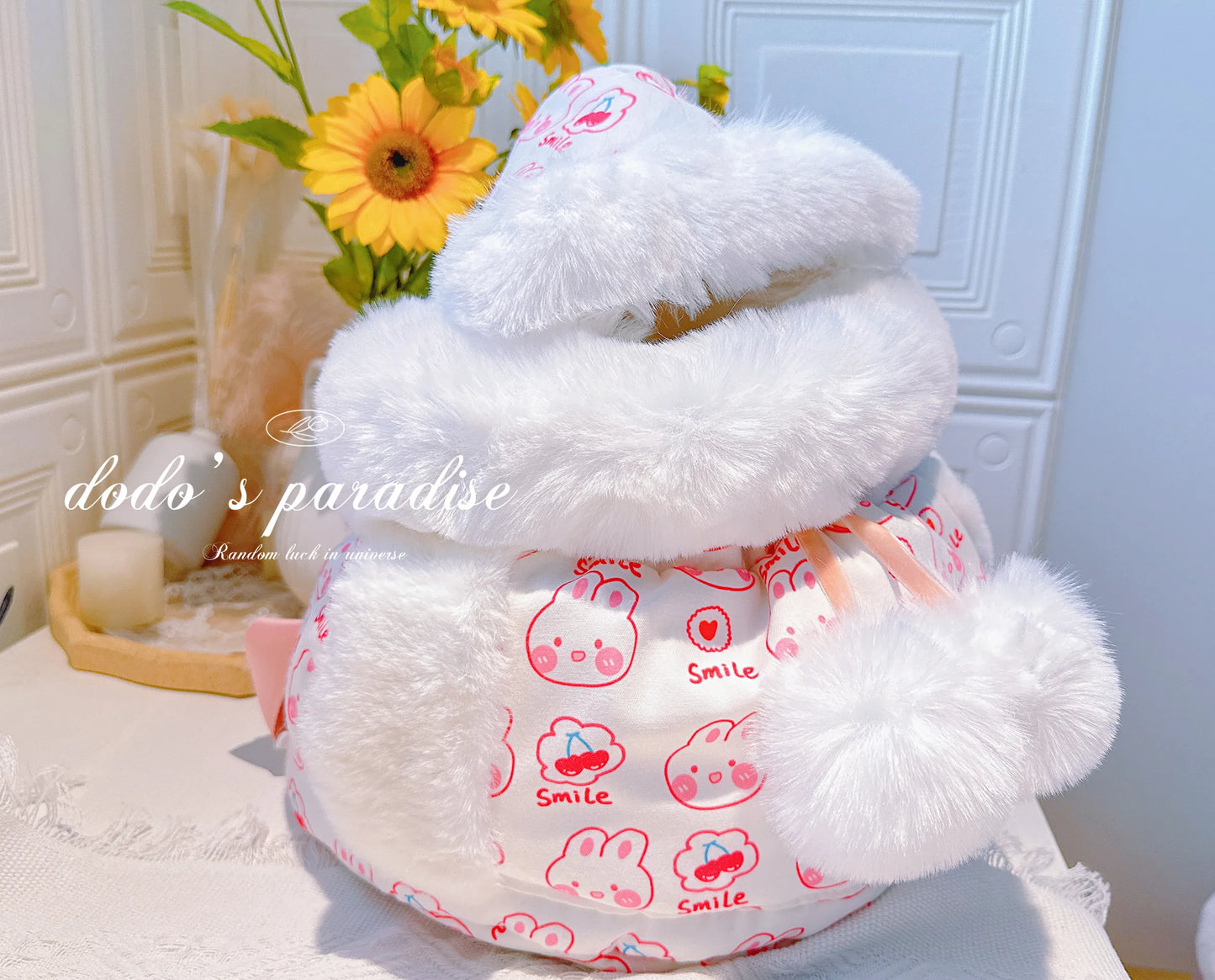 Pet Carriers Travel Products Cat Teddy Puppy Winter Fur Collar Dog Backpack Out  Chest Bag Thickening Warmer  accessories