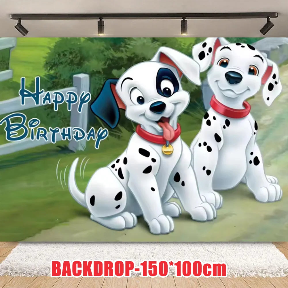 Disney 101 Dalmatians Birthday Party Supplies Cartoon One Hundred and One  Dog Balloon Backgrounds Cake Topper Banner Kids Gifts