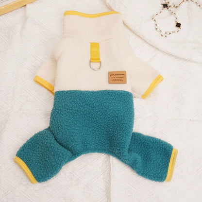 Fleece Pet Dog Clothes Winter Costume Cat Dog Jumpsuit Bodysuit For Small Dogs Chihuahua York Puppy Cat Pajamas Overalls Suit XL