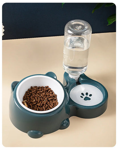 Cat Bowl 2-in-1 Drinking Water Dog Food Pot Water Bowl Rice Pot Pet Supplies Cat Bowl Pet Drinking Water Feeding Integration
