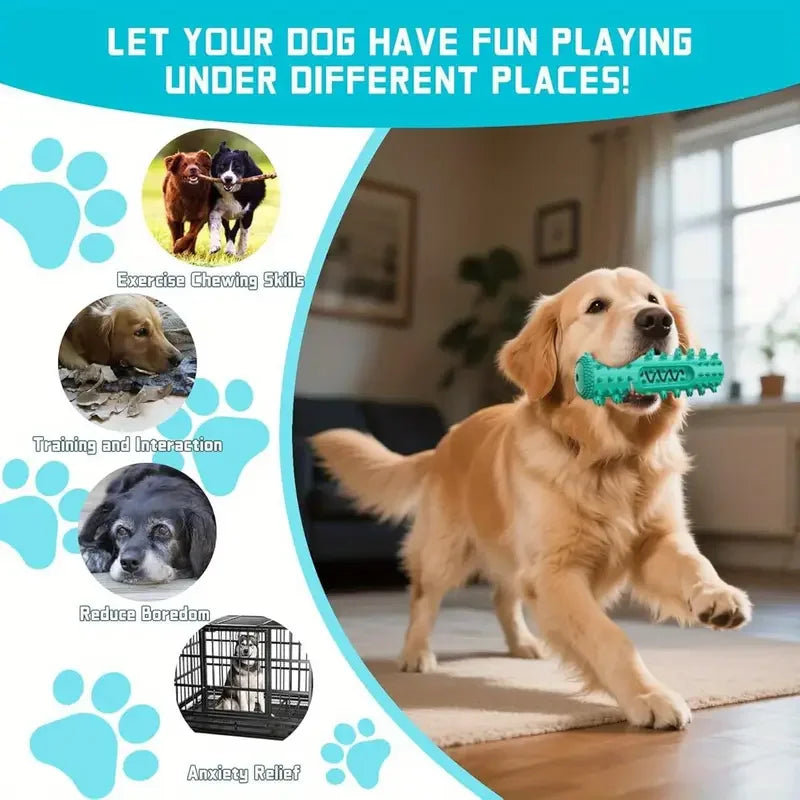 Vet-Approved Dental Chew Stick - 3-in-1 Cooling Toothbrush Toy for Small/Medium Dogs, Summer Teeth Cleaning & Gum Massage