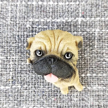 3D animal magnet refrigerator sticker simulation dog labrador Pug corgi Teddy Bichon resin Craft wall door home decoration gifts