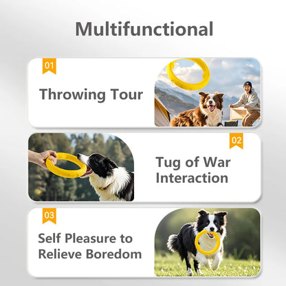TPR Dog Toy Interactive Pet Flying Disk Training Ring Bite-Resistant Floating Toy for Dogs Aggressive Chewing Pet Toys