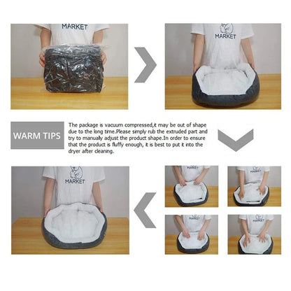 Pet Beds with Thickened PP Cotton Dog Cave Bed and SofaSuitable for Small Puppy Cat Bed