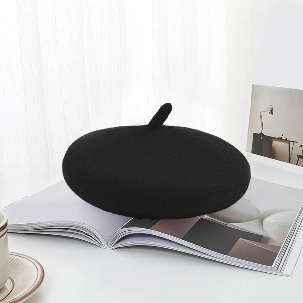 the DOGGY BERET - Wool Puppy Beret, Adjustable Pet Hat for Cats & Small Dogs, Cute Beret Style Headwear for Kitten and Puppies, Comfortable Pet Fashion Accessories