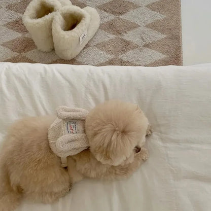 Ins Pet Dog Pet Outdoor Pets Plush Backpacks Backpack Snack Bags Teddy Decorations Dog Accessories for Small Dogs Dog Poop Bag