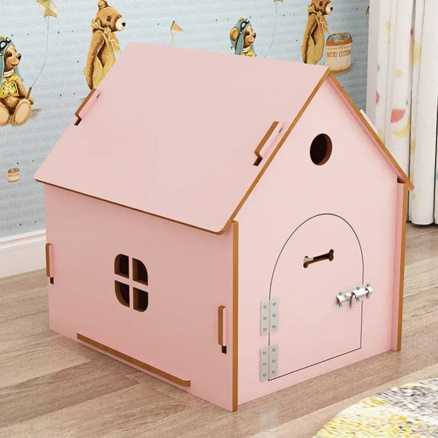 the RED BARN DOGHOUSE - Top Cover Doghouse, Outside Easy Installed Winter Gate Door Window External Entrance Nest, Home Pets Products