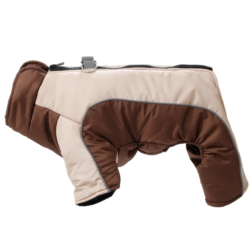 the WARMSTRIDE REFLECTIVE DOG JUMPSUIT - Windproof Dog Clothes, Winter Warm Puppy Jumpsuit, Reflective Pet Costume for Small/Medium Dogs/Cats, Chihuahua, Schnauzer Outfits