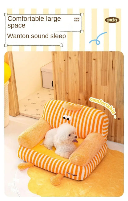 Kennel Universal in All Seasons Small and Medium-sized Dogs Removable and Washable Dog Bed Small Teddy Sofa Pet Accessories