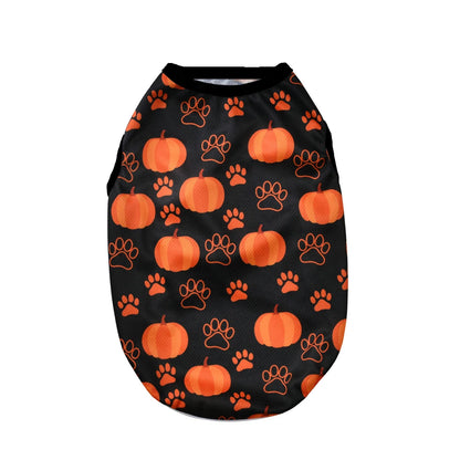 Dog Clothes For Small Medium Dogs Cats Halloween Pumpkin Paw Print Puppy Vest Coat Chihuahua Yorkies Costumes Pet Party Clothing