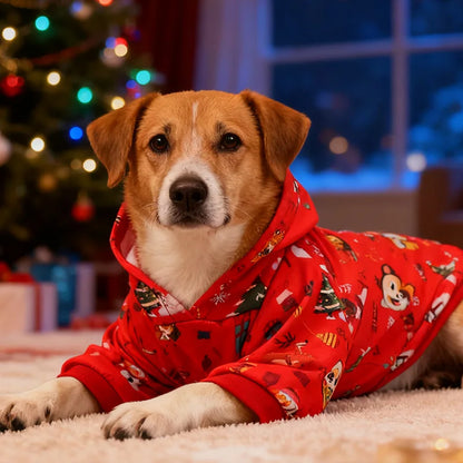 the PAWLIDAY CHEER HOODIE - New Arrival Pet Christmas Hoodie, Dog Holiday Clothes, Festive Pet Apparel