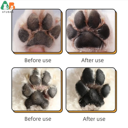 the DOG PAW BALM - Moisturizer & Protection for Dog Feet & Foot Pads - Soothe, Heals, Repairs Moisturizes Dry, Cracked & Damaged Paws and Noses