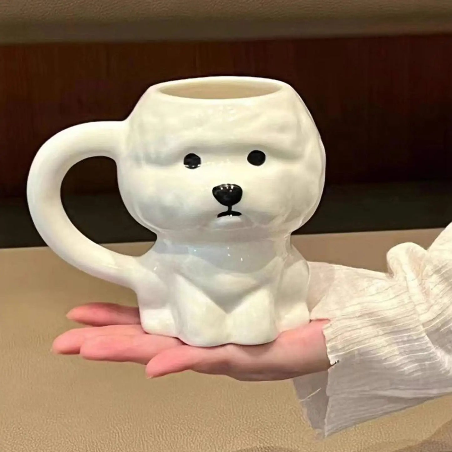 Dog Coffee Cup Funny Dog Mug 340ml Novelty Cup 3D Puppy Ceramic For Mom Lovers Day Mothers Fathers Men Women Fathers Day