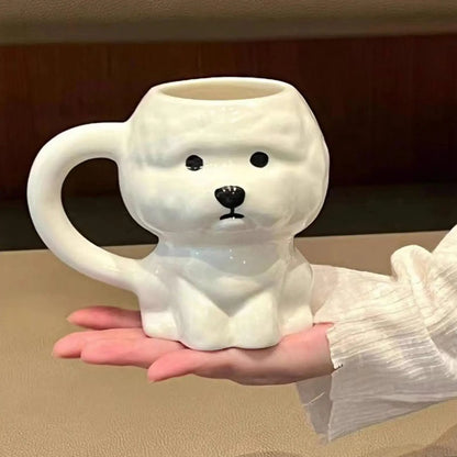 Dog Coffee Cup Funny Dog Mug 340ml Novelty Cup 3D Puppy Ceramic For Mom Lovers Day Mothers Fathers Men Women Fathers Day