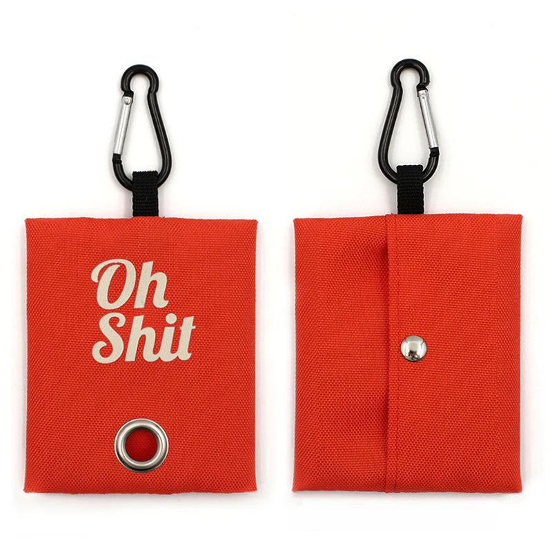 the FUNNY POOP BAG - Pet Supplies, Canvas Garbage Bags Poop Bag Dispenser, Portable Dog Poop Waste Bag Holder, Outdoor Puppy/Cat Pick Up Organizer