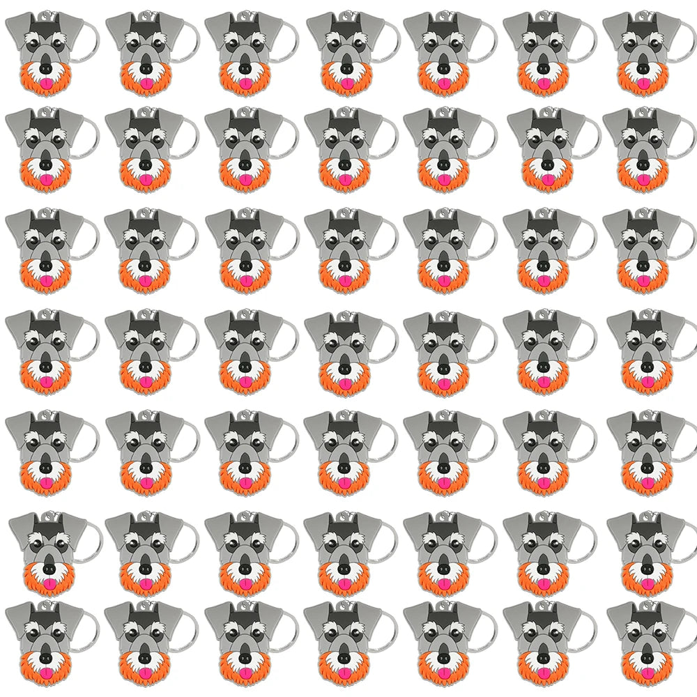 50PCS Cute Animal Keychain knife Ducks Dogs Cats Keyring for Women Men Kids Handbag Cool Car Key Accessories Friends Key Gifts