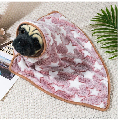 Warm Soft Pet Dog Blanket Mat Plush Thin Pet Sleeping Blanket for Dogs Cats Warm Breathable Cat Cover Blanket Pet Supplies