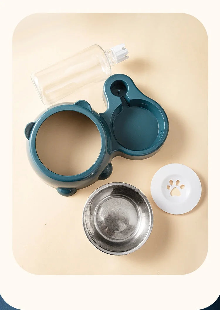 Cat Bowl 2-in-1 Drinking Water Dog Food Pot Water Bowl Rice Pot Pet Supplies Cat Bowl Pet Drinking Water Feeding Integration