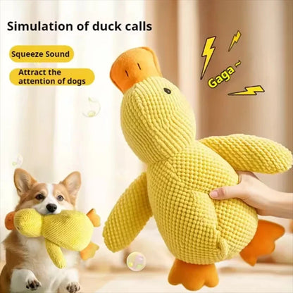 Cute dog Toy Stomping Duck Bite Resistant Grinding Teeth Cleaning Large Dog Interactive Entertainment Puppy Boredom Plush Toy