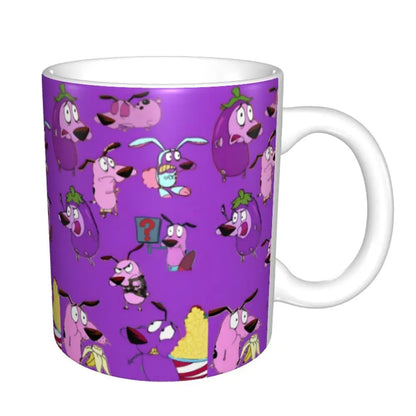 Personalized C-Courage The Cowardly Dog Coffee Mug DIY Ceramic Milk Tea Mug Cup