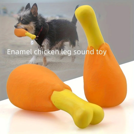 ChickenChomp Toy™ | Bite-Resistant Rubber Chicken Leg Dog Chew | Dog Paw Clothing