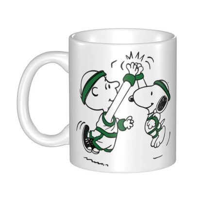 Manga Snoopy Woodstock Cartoon Dog Coffee Mug DIY Customized Ceramic Tea Milk Mug
