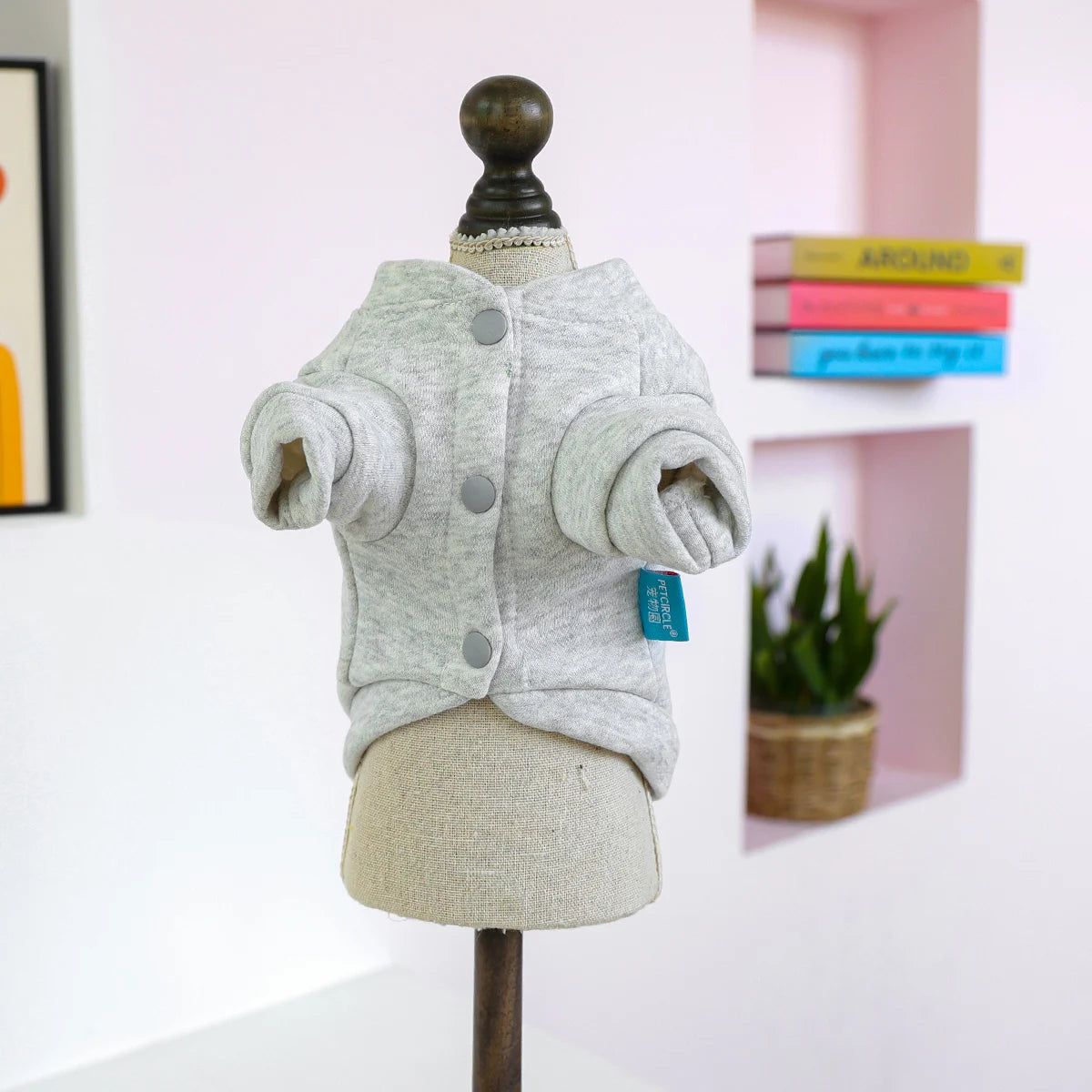 1-piece Dog Clothes Casual and Comfortable Embroidery Pink Pig Sweater Small Dog Cat Pet Autumn and Winter Cardigan Jacket