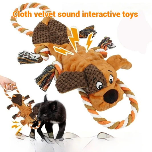 New Sell Well Plush Dog Toy Animals Shape Bite Resistant Squeaky Toys Corduroy Dog Toys For Small Large Dogs Puppy Pets Toys