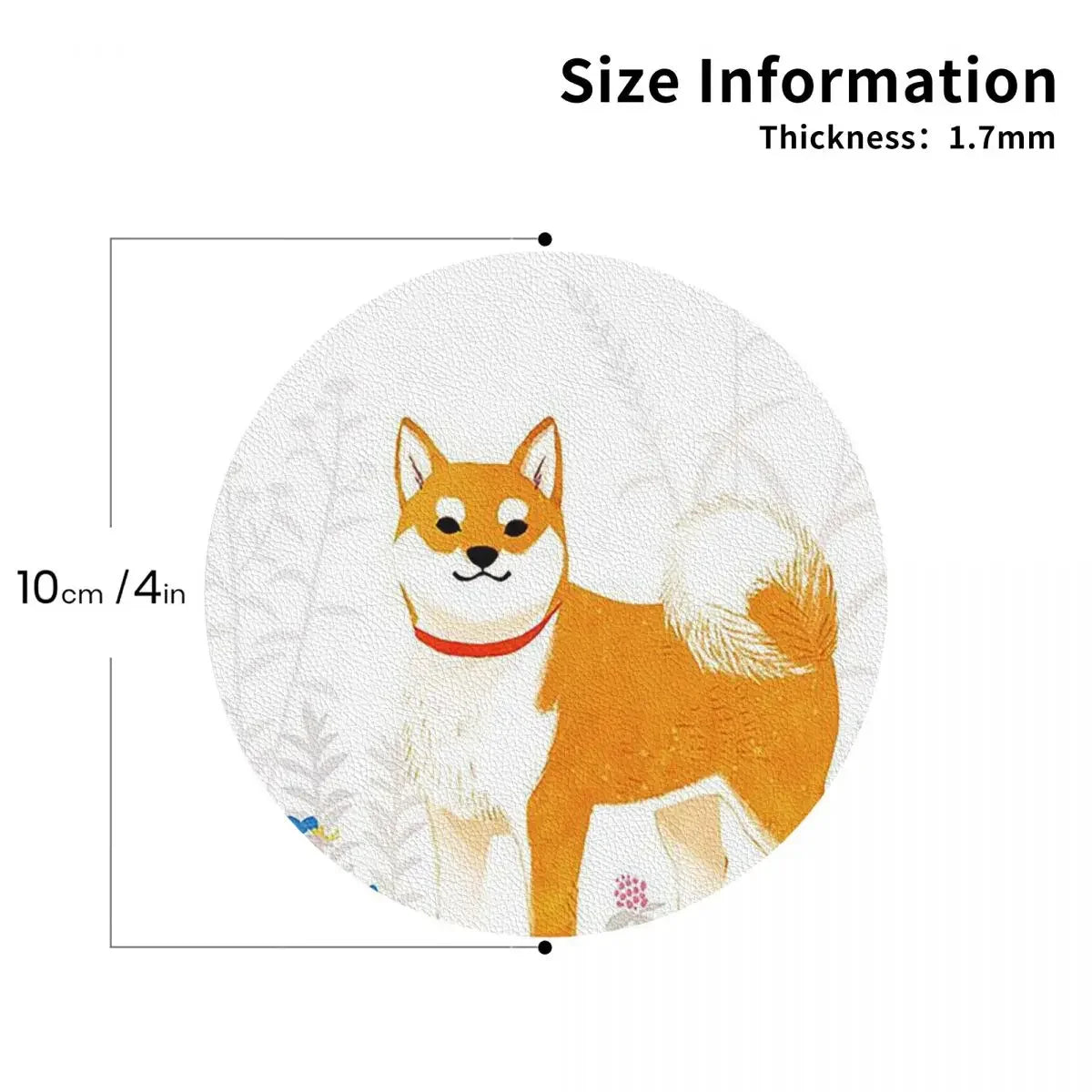 Animal Shiba Inu Dogs Coasters Kitchen Placemats Waterproof Insulation Cup Coffee Mats For Decor Home Tableware Pads Set of 4